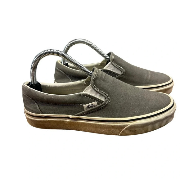 VANS Classic Slip-On Charcoal Gray Unisex Canvas Sneakers Men's 6.5/Women's‎ 8.0 - Picture 2 of 8